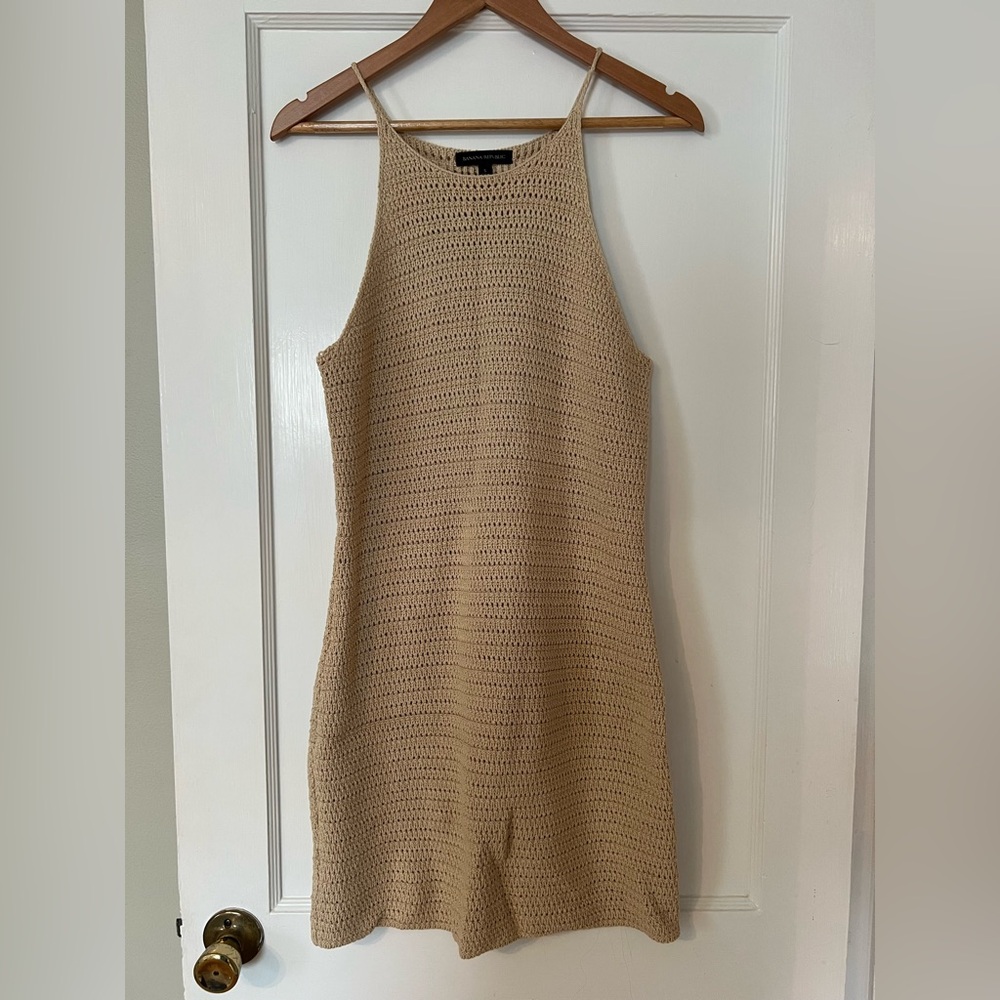 Banana Republic Beige Knit Dress/cover up